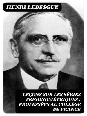 cover image of Leçons sur les séries trigonométriques